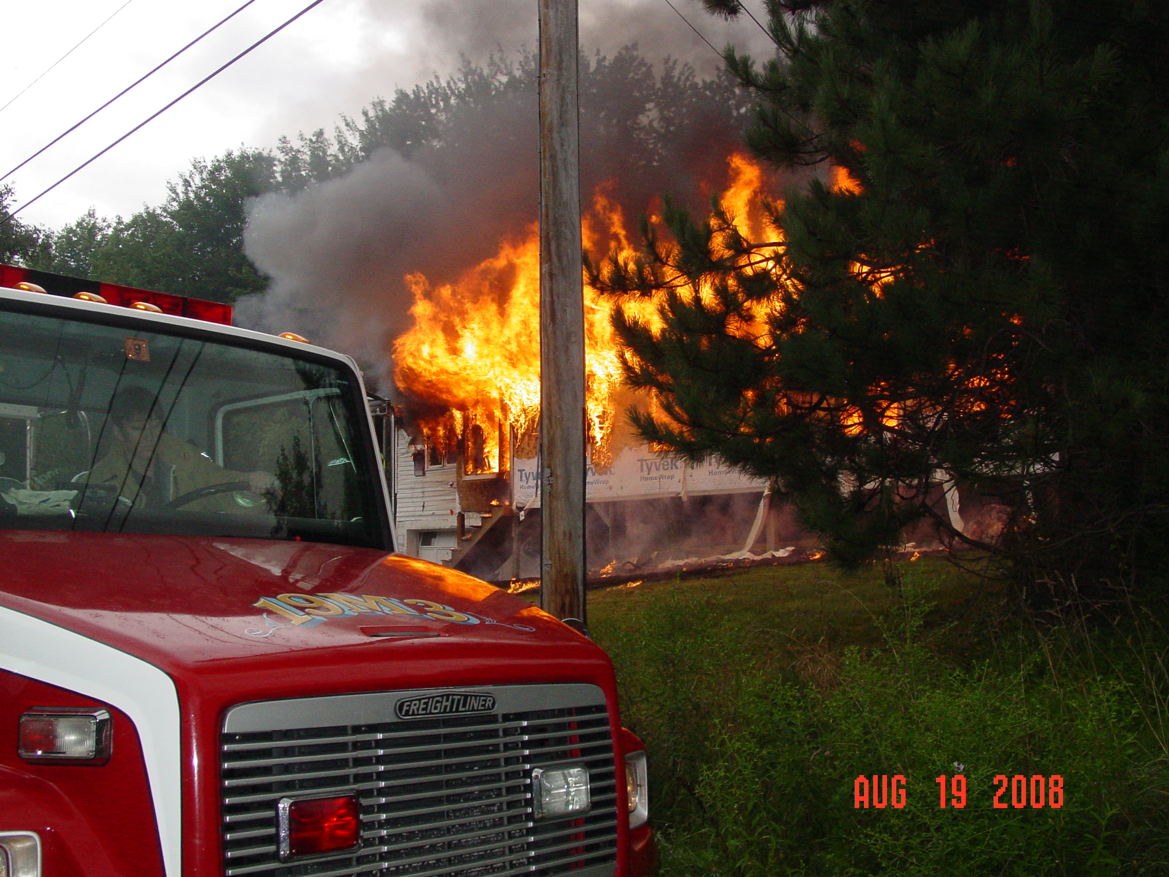 Old E3 at Tilton Structure Fire, 2008